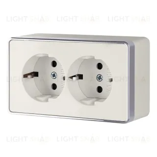 Розетка двойная с заземлением Werkel Gallant слоновая кость W5072103 4690389164668 4690389164668
