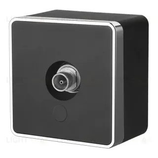 ТВ-розетка оконечная Werkel Gallant черный/хром W5083035 4690389164767 4690389164767