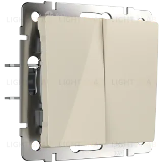Выключатель двухклавишный Werkel слоновая кость W1120003 4690389155604 4690389155604