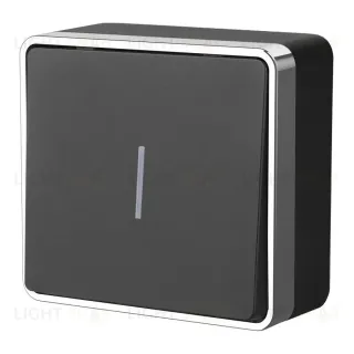Выключатель одноклавишный с подсветкой Werkel Gallant черный/хром W5010135 4690389163845 4690389163845