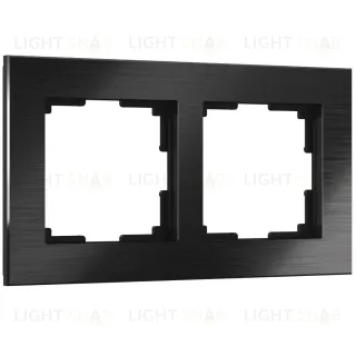 Рамка Werkel Aluminium на 2 поста черный алюминий W0021708 4690389158056 4690389158056