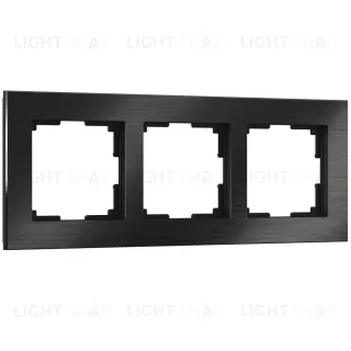 Рамка Werkel Aluminium на 3 поста черный алюминий W0031708 4690389158100 4690389158100