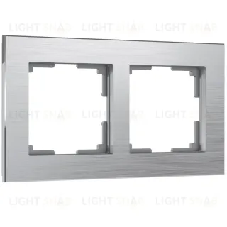 Рамка на 2 поста Werkel Aluminium алюминий W0021706 4690389158032 4690389158032