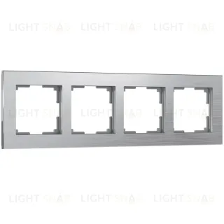 Рамка на 4 поста Werkel Aluminium алюминий W0041706 4690389158070 4690389158070
