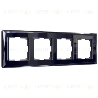 Рамка на 4 поста Werkel Diamant черный W0041208 4690389158841 4690389158841