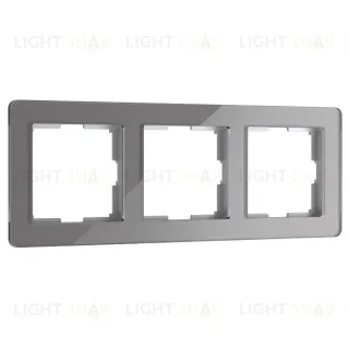 Рамка на 3 поста Werkel Acrylic графит 4690389184895 W0032704 4690389184895