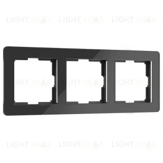 Рамка на 3 поста Werkel Acrylic черный 4690389184888 W0032708 4690389184888