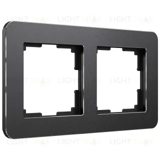 Рамка на 2 поста Werkel Platinum черный алюминий 4690389184451 W0022608 4690389184451