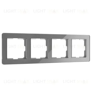 Рамка на 4 поста Werkel Acrylic графит 4690389190537 W0042704 a062132 4690389190537