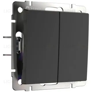Выключатель двухклавишный с самовозвратом Werkel 4690389192340 W1122408 a062575 4690389192340