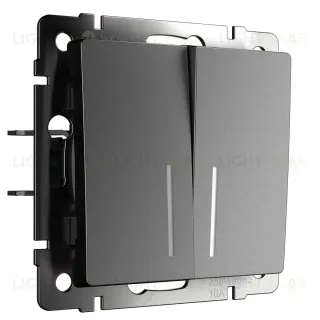Выключатель двухклавишный с подсветкой Werkel W1120164 4690389194368 a063099 4690389194368