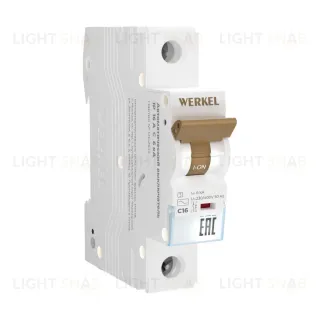 Автоматический выключатель 1P 16 A C 6 кА Werkel W901P166 4690389192562 a062457 4690389192562