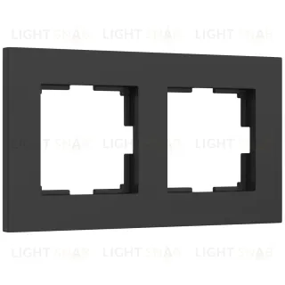 Рамка на 2 поста Werkel Slab черный матовый W0022908 4690389193378 a062800 4690389193378