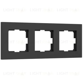 Рамка на 3 поста Werkel Slab черный матовый W0032908 4690389193422 a062801 4690389193422