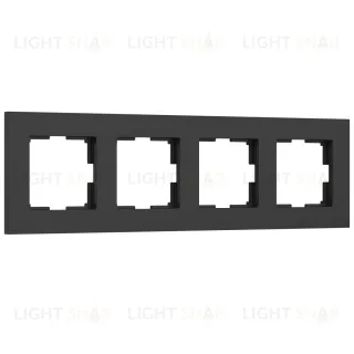 Рамка на 4 поста Werkel Slab черный матовый W0042908 4690389193477 a062802 4690389193477