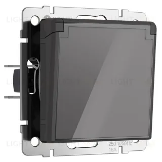 Розетка с заземлением, крышкой и шторками Werkel 4690389197529 W1171244 a064092 4690389197529