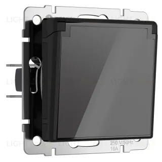 Розетка с заземлением, крышкой и шторками Werkel 4690389197734 W1171248 a064043 4690389197734