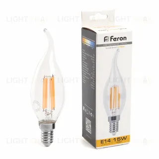 Лампа светодиодная Feron LB-718 Свеча на ветру E14 15W 2700K 38261 38261