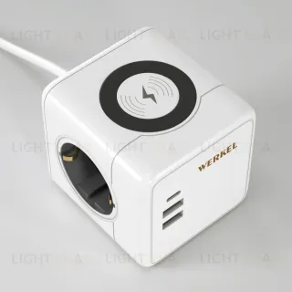 Розеточный блок 3-местный + 3 USB + беспроводная зарядка Werkel 4690389204265 W6513501 a066454 4690389204265