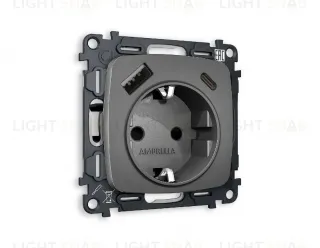 Комплект механизма розетки 2USB A+C 20W (быстрая зарядка) с/з Ambrella Volt Omega MO660010 MO660010