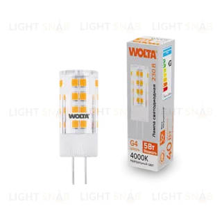 Светодиодная лампа WOLTA 5Вт 4000K G4 кукуруза матовая WSTD-JC-220V5W4KG4-C WSTD-JC-220V5W4KG4-C