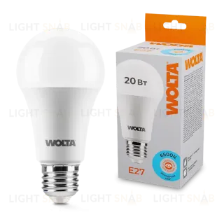 Светодиодная лампа WOLTA 20Вт 6500К E27 груша матовая 25W65BL20E27 25W65BL20E27