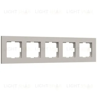 Рамка на 5 постов Werkel Slab (дымчатый софт) W0052917 4690389218477 a071630 4690389218477