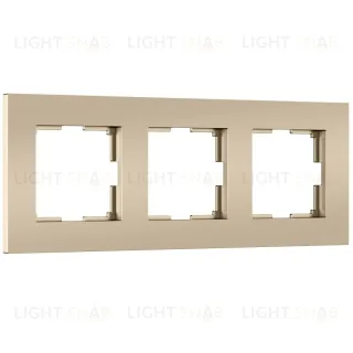 Рамка на 3 поста Werkel Slab (шампань софт) W0032911 4690389218422 a071625 4690389218422