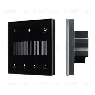 Сенсорная панель Arlight SMART-DALI-301-11-1G-4SC-DT6 Черная (230V, встраиваемая, 2.4G) (IARL, IP20 Пластик) 046560 046560