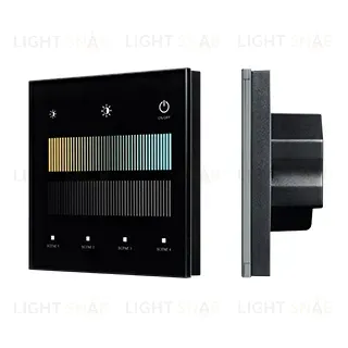 Сенсорная панель Arlight SMART-DALI-301-11-1G-4SC-DT8 Черная (230V, встраиваемая, 2.4G) (IARL, IP20 Пластик) 046562 046562