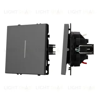 Выключатель 1 кл подсветка софт-тач серый базальт Arlight SWT-MK01-SFPL-L-GR (250V, 10A) 054260(1) 054260(1)