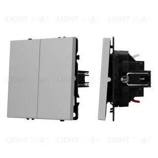 Выключатель проходной 2 кл софт-тач никель Arlight SWT-MKP2-SFPL-IS (250V, 10A) 059423(1) 059423(1)