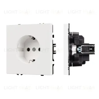 Розетка зк со шторками софт-тач белый кварц Arlight SCT-MEU-SFPL-WH (250V, 16A) 054276(1) 054276(1)