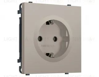 Комплект механизма электрической розетки SIGMA Серо-бежевый матовый 50Hz 2P+E с/з 16A-250V QUANT PRO Ambrella Volt MS366010 (SP3660, PR141) MS366010