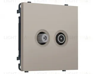 Комплект механизма розетки TV оконечной + SAT SIGMA Серо-бежевый матовый 5-862MHz 3.5dB/950-2150MHz 3.8dB QUANT PRO Ambrella Volt MS373310 (SP3733, PR217) MS373310