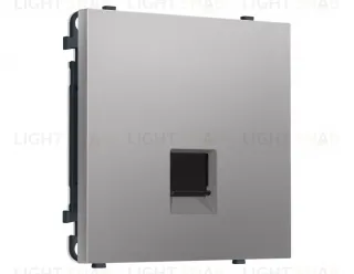 Комплект механизма компьютерной розетки SIGMA Сталь матовый RJ-45 экранированной с/ш QUANT PRO Ambrella Volt MS512005 (SP5120, PR185) MS512005