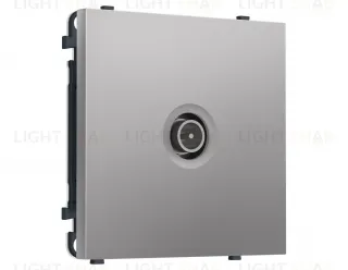 Комплект механизма TV розетки проходной SIGMA Сталь матовый 5-1000 MHz 4dB QUANT PRO Ambrella Volt MS513030 (SP5130, PR211) MS513030