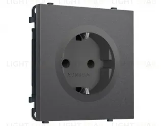 Комплект механизма электрической розетки SIGMA Антрацит серый 50Hz 2P+E с/з с/ш 16A-250V QUANT PRO Ambrella Volt MS657010 (SP6570, PR141) MS657010