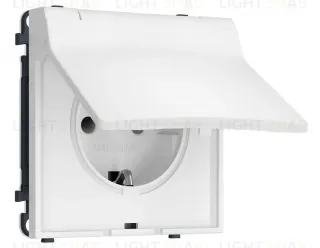 Комплект механизма электрической розетки SIGMA Белый мягкое касание 50Hz 2P+E с/з с/ш и крышкой IP44 16A-250V QUANT PRO Ambrella Volt MS828010 (SP8280, PR141) MS828010