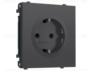 Комплект механизма электрической розетки SIGMA Графит Мягкое касание 50Hz 2P+E с/з с/ш 16A-250V QUANT PRO Ambrella Volt MS907010 (SP9070, PR141) MS907010