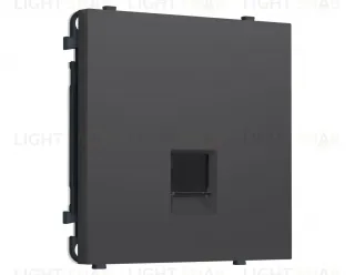 Комплект механизма телефонной розетки SIGMA Графит Мягкое касание RJ-11 Ambrella Volt MS912030 (SP9120, PR190) MS912030