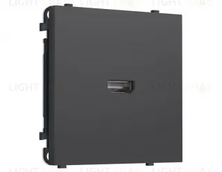 Комплект механизма розетки HDMI 2.1 SIGMA Графит Мягкое касание 30V/900MS 4K-120HZ 8K-60Hz QUANT PRO Ambrella Volt MS914030 (SP9140, PR223) MS914030