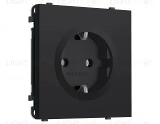 Комплект механизма электрической розетки SIGMA Черный Мягкое касание 50Hz 2P+E с/з 16A-250V QUANT PRO Ambrella Volt MS986010 (SP9860, PR141) MS986010