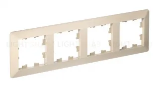 Рамка 4-ая Systeme Electric AtlasDesign Air Бежевый/дымчатый белый ATN220204 ATN220204