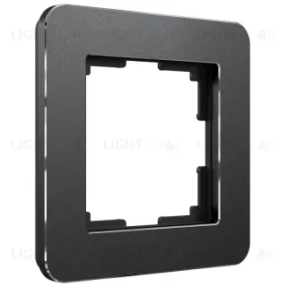Рамка на 1 пост Werkel Platinum черный алюминий 4690389184420 W0012608 4690389184420