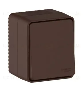 Переключатель 1-клавишный 10 АХ Systeme Electric AtlasDesign Profi54 Наруж Коричневый ATN546061 ATN546061