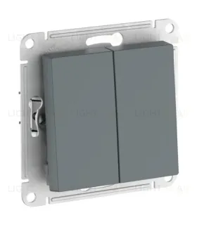Переключатель 2-клавишный, сх.6/2, 10АХ, мех., быстрозажим. клем. Systeme Electric AtlasDesign Грифель ATN000765S ATN000765S