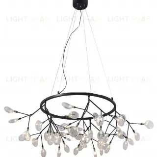 Подвесная светодиодная люстра Crystal Lux Evita SP45 D BLack/Transparent