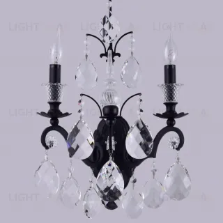 Бра Crystal Lux Magnifico AP2 Black/Transparent