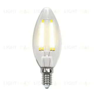 Лампа светодиодная филаментная (UL-00001373) Uniel E14 6W 4000K прозрачная LED-C35-6W/NW/E14/CL PLS02WH